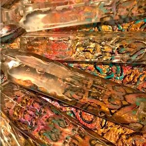 Mixed media art entitled “chandelier”